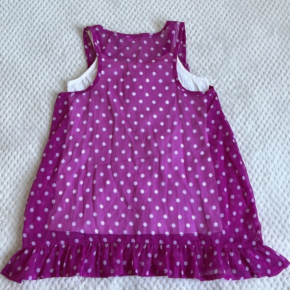 Scooter Brown Sheer Purple Tank Top with White Polka Dots ~ Girls M (10/12) - Picture 2 of 9